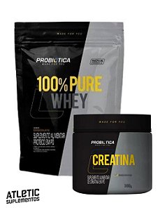 Combo Whey Protein 100% Concentrado 900g + Creatina 300g - Probiotica