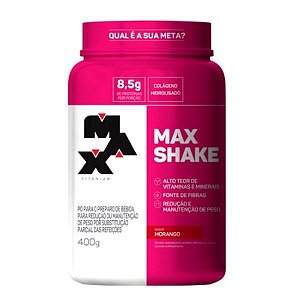 Max Shake sabor Morango (400g) - Max Titanium