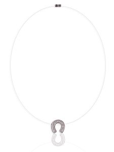 Chocker pingente ferradura fio de nylon