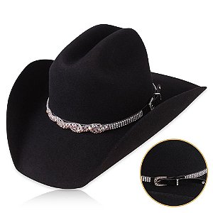 Bandinha para chapéu com strass - Fita chapéu