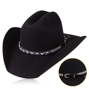 Bandinha para chapéu com strass - Fita chapéu