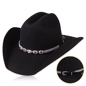 Bandinha para chapéu com strass - Fita chapéu