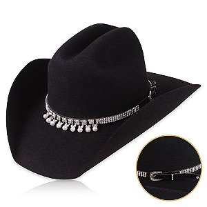Bandinha para chapéu com strass - Fita chapéu