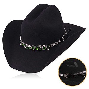 Bandinha para chapéu com strass - Fita chapéu
