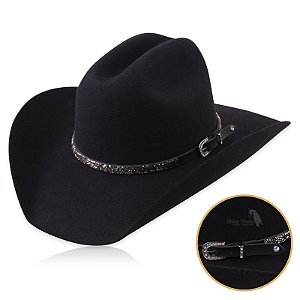 Bandinha para chapéu com strass - Fita chapéu