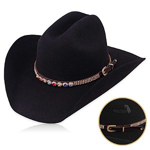 Bandinha para chapéu com strass - Fita chapéu