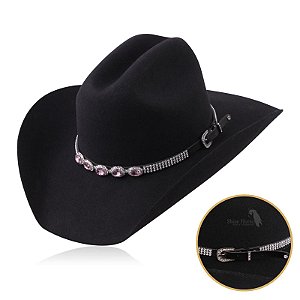 Bandinha para chapéu com strass - Fita chapéu