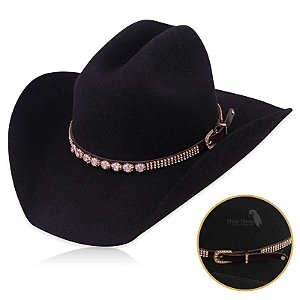 Bandinha para chapéu com strass - Fita chapéu