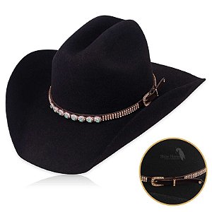 Bandinha para chapéu com strass - Fita chapéu