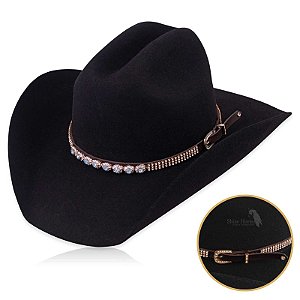Bandinha para chapéu com strass - Fita chapéu