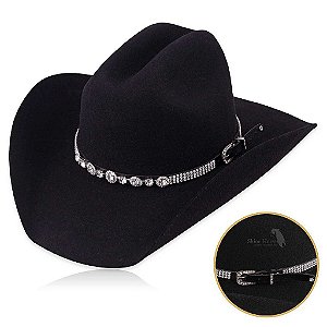 Bandinha para chapéu com strass - Fita chapéu