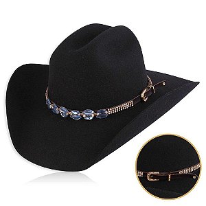 Bandinha para chapéu com strass - Fita chapéu