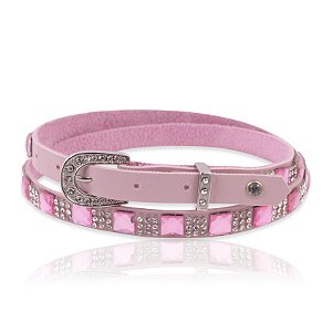 Bandinha para chapéu com strass rosa - Fita chapéu
