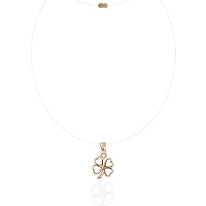 Chocker pingente trevo nylon
