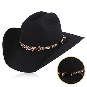 Bandinha para chapéu com strass - Fita chapéu