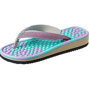 chinelo anabela para esporão massageador