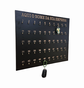Porta Chaves Numerado 50 Ganchos Personalizado