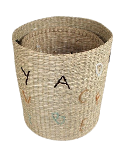 Cesto ABC de fibra bordado