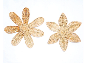 Kit Flores em rattan