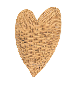 Coração em rattan