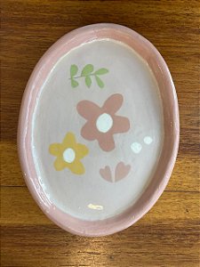 Prato decorativo Flores oval