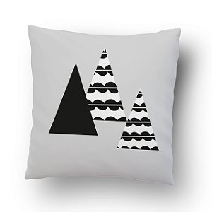 Almofada Triângulos preto