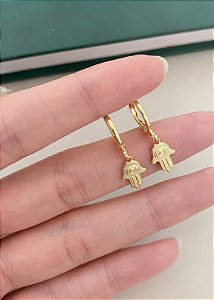 Brinco Argola Mini Hamsá