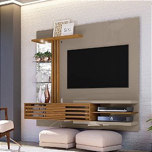 PAINEL BANCADA FRIZZ SUPREME 1,82M -  (Para TV's até 55" - com LED) ./FENDI/ NATURALE