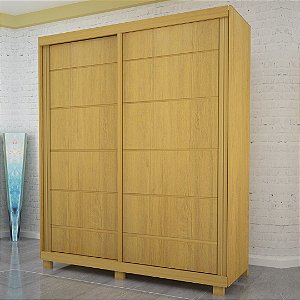 ROUPEIRO 2 PORTAS TANAT EURO - 100% MDF (LARG.: 1,86M) COM PÉS ./NOCE