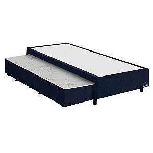 BASE BOX SOLTEIRO COM AUXILIAR - GAZIN MARIO 88X188X26 /AZUL OCEANO