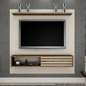 PAINEL ARIZONA (SUPORTA TV'S DE ATÉ 50") - LARG.: 135CM /COM SUPORTE PARA TVS ./OFF WHITE/YPE