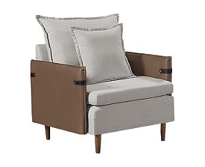 POLTRONA AVALLON - LINHO BEGE (UNID)