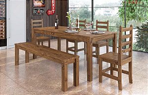 MESA RUSTIC - 160 X 90 CM - IMBUIA