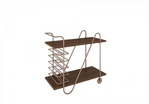 BAR LONDON 95X85X43 AVELAN COM METAL - COBRE