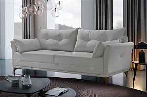SOFA 2L MARTINS M-97 1,90MT TECIDO B397 LINHO - CINZA