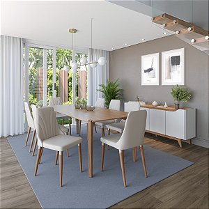 MESA PROVINCIA HARMONY 2.2 S/VD 2,19MT ./CANELA/NATURAL