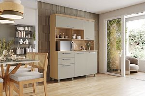 KIT COZINHA NOBREZA 5P 1,60MT (500973) ./CARV/GREIGE