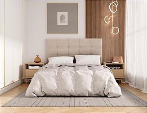 CABECEIRA ESTOFADA BONAN FIRENZE 1,40MT TEC VEL 703 ./CHOCO