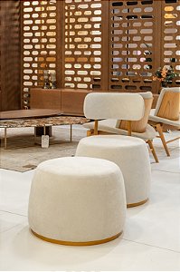 PUFF POLLO DECOR FIORELLA TEC 28094 LINHO OFF./CINAMOMO ./BG