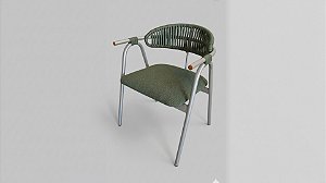 CADEIRA ALUMI ZOE CN G2 SILVER TC 95 ./VERDE MENTA (UNIDADE)