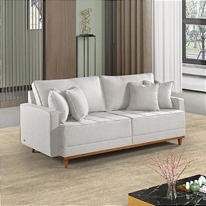 SOFA 3L MARTINS M-199 2,00MT TEC B-451 LINHO ./CREME CLARO