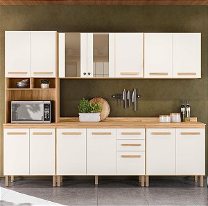 COZINHA NICIOLI INTENZA VALENTINA 2,70MT ./FREIJO/OFF CRIST