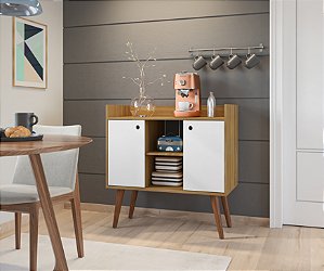 APARADOR DE CAFE FIORELLO CAIRO 71X80 ./BR BRILHO/FREIJO