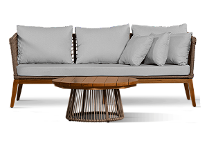 SOFA 2L BERTOLI TULIPA 1,60MT C/CORDA RAMI TC CHINO ./GELO