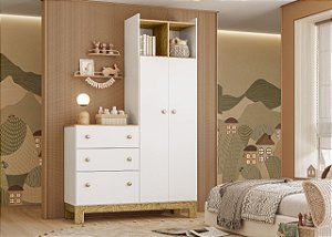 ROUPEIRO 2P QMOVI FLORA 1,20MT C/COMODA ./FREI/BR