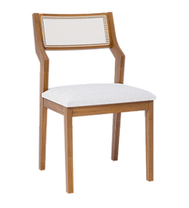 CADEIRA CIMOL ACAI 2UNID MAD C/TELA TC LINHO ./CRU