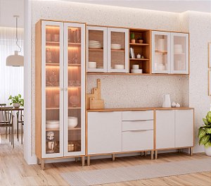 CRISTALEIRA MGM 2P BRILHANTE 700 C/LED ./CINAMOMO/OFF