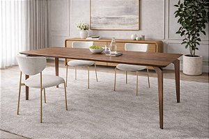 MESA CYRNE GRAZZIA 240X120 BS LAM. ./CARV. DAMASCO ./CARVALH