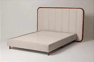 CABECEIRA ESTOFADA KR AURA 1,40MT TC BOUCLE CANCUN ./NEVE