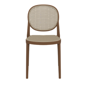 CADEIRA FORTE PLASTICO DUETTO REDINHA NATURAL ./BAMBOO